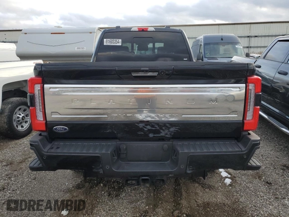 2024 Ford F-350 XL with VIN 1FT8W3BM0RED19434, listed as a Copart auction lot 81603354 with 2,601 mi miles and Salvage Title. Bid and sale history available at DreamBid. Image 6.