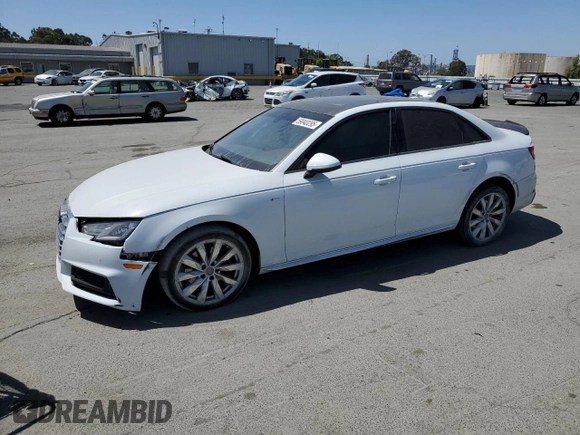2018 Audi A4 Premium с VIN WAUKMAF4XJA106994, выставлен на аукционе Copart как лот 59040295 с пробегом 66 174 миль миль и Списание • Salvage title. История ставок и продаж доступна на DreamBid. Изображение 1.