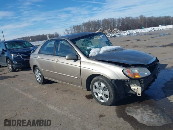 2008 Kia Spectra SX with VIN KNAFE121385500379, listed as a IAAI auction lot 41368598 with 1 mi miles. Bid and sale history available at carsss.com. Image 1.