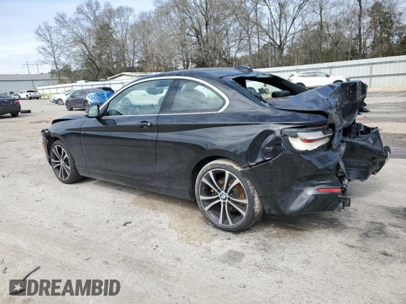 2020 BMW 2 Series 230i with VIN WBA2J1C06L7E53493, listed as a Copart auction lot 45903075 with 91,296 mi miles and Salvage Title. Bid and sale history available at carsss.com. Image 2.