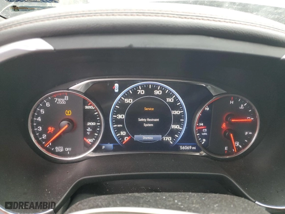 2019 Chevrolet Blazer Premier with VIN 3GNKBFRS1KS694470, listed as a Copart auction lot 84202244 with 56,069 mi miles and Salvage Title. Bid and sale history available at carsss.com. Image 9.