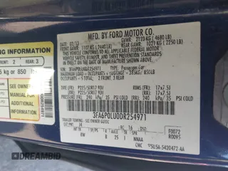 2013 Ford Fusion SE Hybrid with VIN 3FA6P0LU0DR254971, listed as a IAAI auction lot 42140836 with 230,657 mi miles. Bid and sale history available at carsss.com. Image 9.