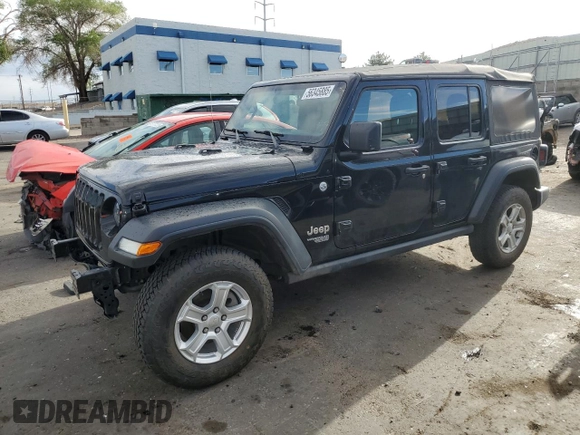 2021 Jeep Wrangler Unlimited Sport with VIN 1C4HJXDG5MW509925, listed as a Copart auction lot 56345885 with 25,549 mi miles and Salvage title. Bid and sale history available at DreamBid. Image 1.