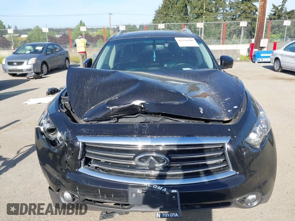 2013 Infiniti FX with VIN JN8CS1MW1DM171158, listed as a IAAI auction lot 42234300 with 142,710 mi miles and . Bid and sale history available at DreamBid. Image 12.