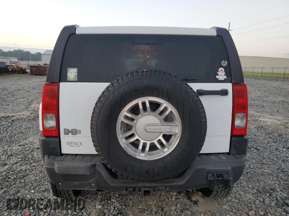2007 Hummer H3 SUV with VIN 5GTDN13E078177927, listed as a Copart auction lot 75009904 with 127,160 mi miles and Salvage Title. Bid and sale history available at carsss.com. Image 6.