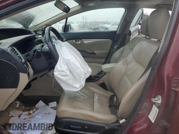 2015 Honda Civic Sedan EX-L with VIN 2HGFB2F90FH538287, listed as a Copart auction lot 46368535 with 0 mi miles and Salvage Title. Bid and sale history available at carsss.com. Image 7.