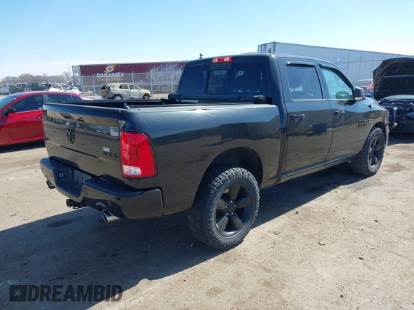 2018 Ram 1500 Big Horn with VIN 1C6RR7LT5JS163638, listed as a IAAI auction lot 41844678 with 53,756 mi miles and . Bid and sale history available at DreamBid. Image 4.