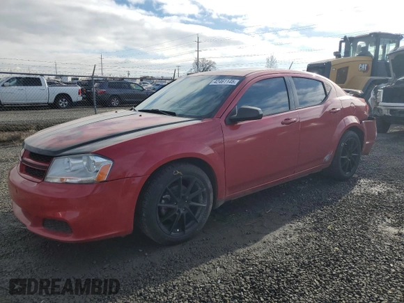 2014 Dodge Avenger SE with VIN 1C3CDZAB7EN175589, listed as a Copart auction lot 42461145 with 154,977 mi miles and Salvage Title. Bid and sale history available at carsss.com. Image 1.