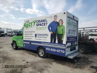 2021 Chevrolet Express Commercial with VIN 1GB0GRF74M1309298, listed as a Copart auction lot 41804385 with 54,654 mi miles and Salvage Title. Bid and sale history available at carsss.com. Image 2.
