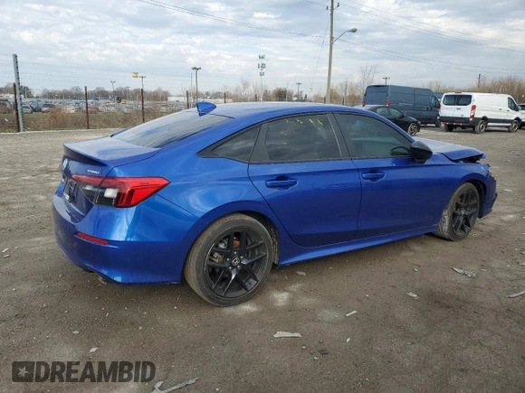 2023 Honda Civic Sport with VIN 2HGFE2F55PH502729, listed as a Copart auction lot 50946685 with Not provided miles and Salvage title. Bid and sale history available at DreamBid. Image 3.