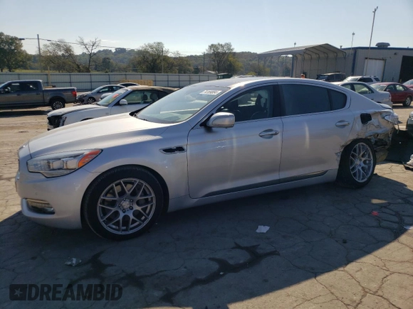 2015 Kia K900 Luxury with VIN KNALW4D44F6019332, listed as a Copart auction lot 74169884 with 120,924 mi miles and Salvage Title. Bid and sale history available at carsss.com. Image 1.