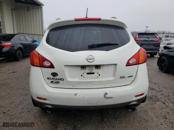 2009 Nissan Murano LE with VIN JN8AZ18W99W207736, listed as a Copart auction lot 85151904 with 189,265 mi miles and Clean Title. Bid and sale history available at carsss.com. Image 6.