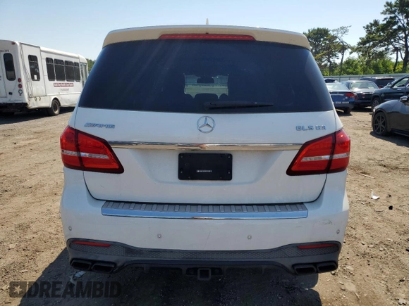 2017 Mercedes-Benz GLS 63 AMG with VIN 4JGDF7FE7HA817589, listed as a Copart auction lot 60406714 with 46,213 mi miles and Salvage Title. Bid and sale history available at DreamBid. Image 6.