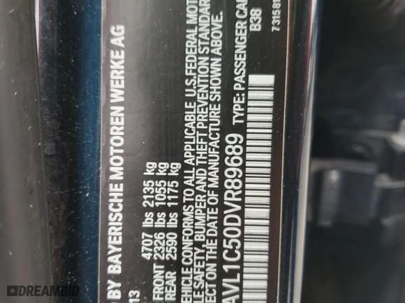 2013 BMW X1 xDrive28i with VIN WBAVL1C50DVR89689, listed as a Copart auction lot 50341065 with 93,245 mi miles and Clean Title. Bid and sale history available at carsss.com. Image 13.