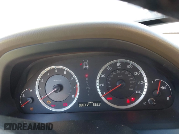 2009 Honda Accord EX-L with VIN 1HGCP36889A047955, listed as a IAAI auction lot 41777326 with 80,312 mi miles and . Bid and sale history available at DreamBid. Image 7.