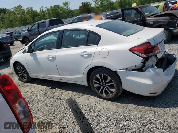 2013 Honda Civic EX with VIN 19XFB2F8XDE243776, listed as a Copart auction lot 53883755 with 50,080 mi miles and Salvage Title. Bid and sale history available at DreamBid. Image 2.