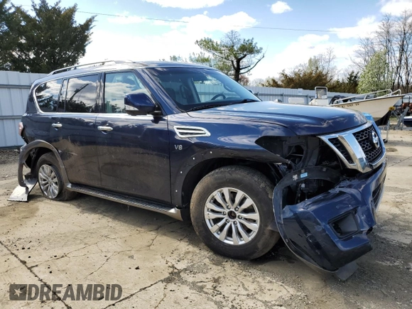 2017 Nissan Armada SV with VIN JN8AY2NC0H9503180, listed as a Copart auction lot 52064385 with Not Provided miles and Salvage Title. Bid and sale history available at DreamBid. Image 4.