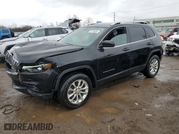 2019 Jeep Cherokee Latitude with VIN 1C4PJMCX1KD189622, listed as a Copart auction lot 47774635 with 37,055 mi miles and Salvage title. Bid and sale history available at DreamBid. Image 1.