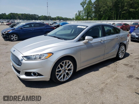 2014 Ford Fusion Titanium с VIN 3FA6P0K90ER363283, выставлен на аукционе Copart как лот 55156795 с пробегом 54 099 миль миль и Списание • Salvage title. История ставок и продаж доступна на DreamBid. Изображение 1.