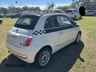 2012 FIAT 500 Gucci with VIN 3C3CFFER4CT347767, listed as a Copart auction lot 48537655 with 78,009 mi miles and Clean Title. Bid and sale history available at carsss.com. Image 4.