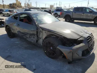 2024 BMW M4 Competition xDrive with VIN WBS43AZ05RCP54145, listed as a Copart auction lot 74317214 with 11,307 mi miles and Salvage Title. Bid and sale history available at carsss.com. Image 4.