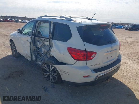 2017 Nissan Pathfinder Platinum with VIN 5N1DR2MM7HC673860, listed as a IAAI auction lot 41316250 with 124,117 mi miles and . Bid and sale history available at DreamBid. Image 3.