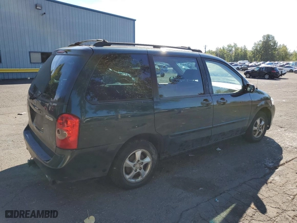 2002 Mazda MPV LX with VIN JM3LW28JX20326726, listed as a Copart auction lot 73324344 with 204,013 mi miles and Salvage Title. Bid and sale history available at carsss.com. Image 3.