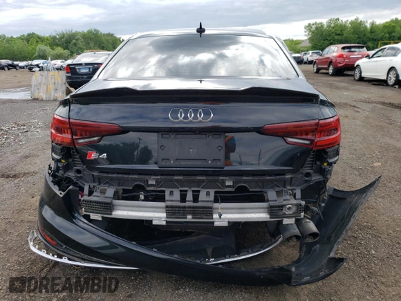2018 Audi S4 Prestige with VIN WAUC4AF47JA081945, listed as a Copart auction lot 56495464 with 56,718 mi miles and Salvage Title. Bid and sale history available at carsss.com. Image 6.