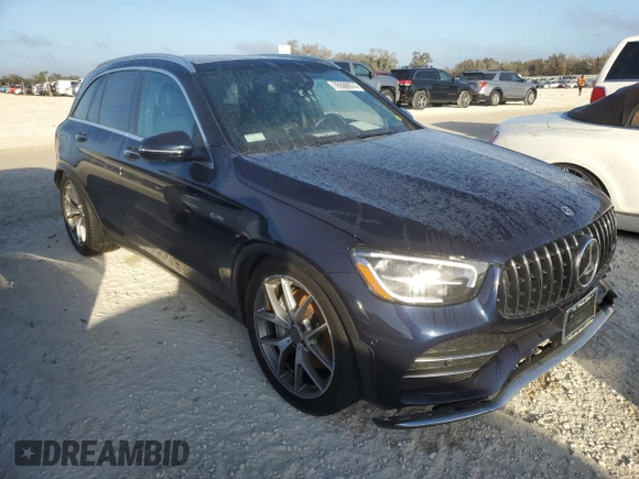 2020 Mercedes-Benz GLC with VIN W1N0G6EB0LF801501, listed as a Copart auction lot 76506974 with 0 mi miles and Salvage Title. Bid and sale history available at carsss.com. Image 4.