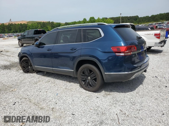 2018 Volkswagen Atlas SEL Premium with VIN 1V2NR2CA1JC572687, listed as a Copart auction lot 55915415 with 75,737 mi miles and Salvage title. Bid and sale history available at DreamBid. Image 2.