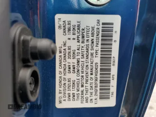 2015 Honda Civic Sedan EX-L with VIN 2HGFB2F96FH504029, listed as a Copart auction lot 66495164 with 142,837 mi miles and Salvage Title. Bid and sale history available at carsss.com. Image 12.