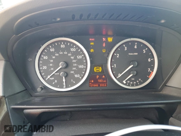 2006 BMW 5 Series 530i with VIN WBANE73566CM35956, listed as a Copart auction lot 82851184 with 131,646 mi miles and Salvage Title. Bid and sale history available at carsss.com. Image 9.