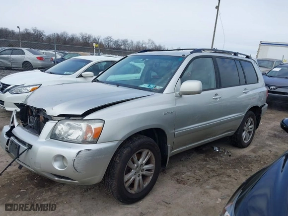 2006 Toyota Highlander Hybrid with VIN JTEEW21A660005649, listed as a IAAI auction lot 41616983 with 265,757 mi miles. Bid and sale history available at carsss.com. Image 2.
