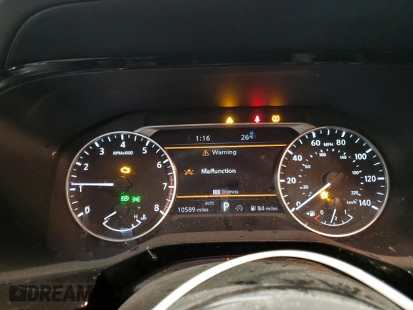2024 Nissan Pathfinder SL with VIN 5N1DR3CDXRC252174, listed as a Copart auction lot 46054675 with 10,589 mi miles and Salvage title. Bid and sale history available at DreamBid. Image 9.