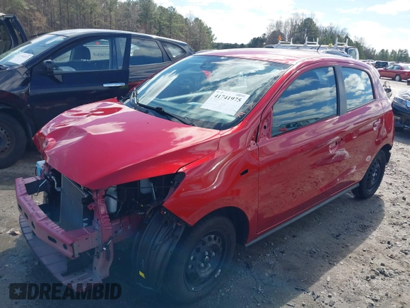 2024 Mitsubishi Mirage ES z VIN ML32AUHJ1RH004120, wystawiony jako IAAI lot #41741975 z przebiegiem 21 916 mil mil oraz . Historia ofert i sprzedaży dostępna na DreamBid. Obrazek 2.