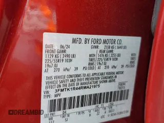 2024 Ford Mustang Mach-E Select with VIN 3FMTK1R44RMA21975, listed as a Copart auction lot 52915565 with 14,969 mi miles and Salvage title. Bid and sale history available at DreamBid. Image 15.