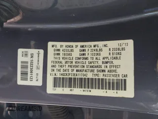 2014 Honda Accord LX z VIN 1HGCR2F33EA117042, wystawiony jako IAAI lot #41975104 z przebiegiem 219 511 mil mil oraz . Historia ofert i sprzedaży dostępna na DreamBid. Obrazek 9.