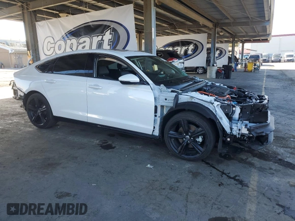 2023 Honda Accord Touring with VIN 1HGCY2F89PA046687, listed as a Copart auction lot 57001505 with 13,949 mi miles and Salvage title. Bid and sale history available at DreamBid. Image 4.