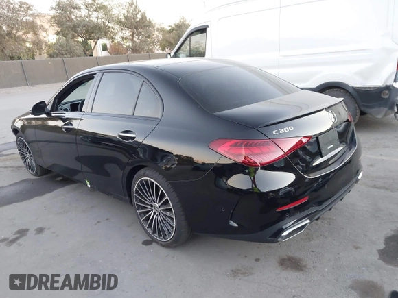 2024 Mercedes-Benz C 300 with VIN W1KAF4GB6RR209503, listed as a IAAI auction lot 41298368 with 10,182 mi miles and . Bid and sale history available at DreamBid. Image 3.