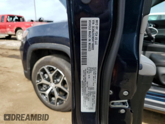 2024 Jeep Compass Limited with VIN 3C4NJDCN5RT160022, listed as a Copart auction lot 54231975 with 8,848 mi miles and Salvage title. Bid and sale history available at DreamBid. Image 13.