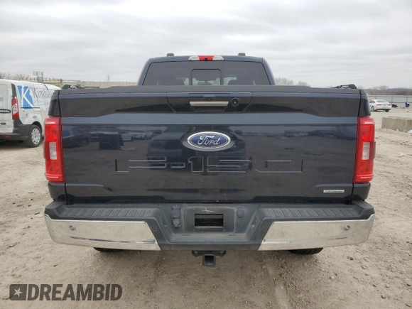 2021 Ford F-150 XL with VIN 1FTEX1EP2MFC25567, listed as a Copart auction lot 44474135 with 27,863 mi miles and Salvage title. Bid and sale history available at DreamBid. Image 6.