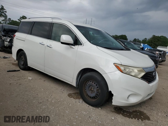 2012 Nissan Quest SL with VIN JN8AE2KP7C9038261, listed as a Copart auction lot 54002565 with 0 mi miles and Salvage Title. Bid and sale history available at carsss.com. Image 4.