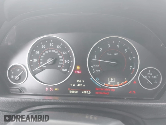 2015 BMW 4 Series 428i with VIN WBA3V7C50FP772915, listed as a IAAI auction lot 41526014 with 116,800 mi miles. Bid and sale history available at carsss.com. Image 7.