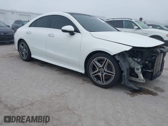 2020 Mercedes-Benz CLA with VIN WDD5J4HB6LN007175, listed as a IAAI auction lot 41480205 with 56,172 mi miles. Bid and sale history available at carsss.com. Image 1.
