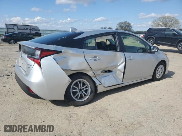 2021 Toyota Prius L Eco with VIN JTDKAMFU1M3142143, listed as a Copart auction lot 55662845 with 96,422 mi miles and Salvage Title. Bid and sale history available at DreamBid. Image 3.