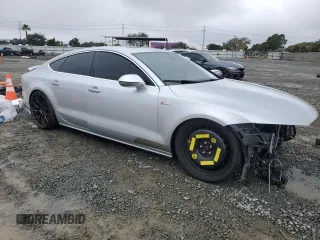2012 Audi A7 3.0 Prestige with VIN WAUSGAFC1CN017664, listed as a Copart auction lot 44641245 with 160,746 mi miles and Salvage Title. Bid and sale history available at carsss.com. Image 4.
