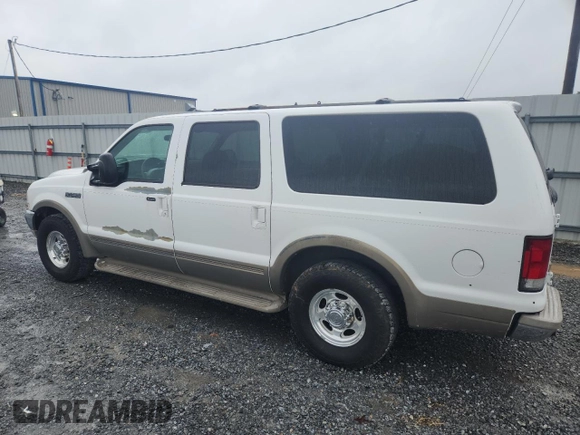 2000 Ford Excursion Limited z VIN 1FMNU42S3YED08967, wystawiony jako Copart lot #60062035 z przebiegiem 212 040 mil mil oraz Czysty tytuł • Clean title. Historia ofert i sprzedaży dostępna na DreamBid. Obrazek 2.