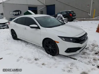 2021 Honda Civic Sedan Sport with VIN 2HGFC2F8XMH510143, listed as a Copart auction lot 44635225 with 49,871 mi miles and Salvage Title. Bid and sale history available at carsss.com. Image 4.
