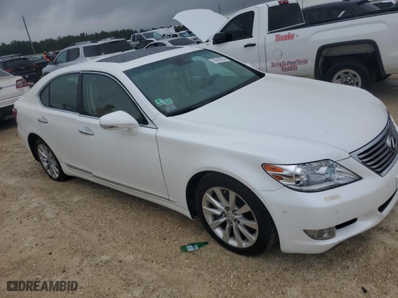 2011 Lexus LS 460 with VIN JTHCL5EF6B5010552, listed as a Copart auction lot 74747814 with 0 mi miles and Salvage Title. Bid and sale history available at carsss.com. Image 4.
