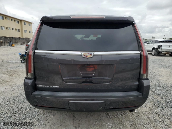 2017 Cadillac Escalade Premium Luxury with VIN 1GYS3CKJ2HR252132, listed as a Copart auction lot 86331604 with 0 mi miles and Salvage Title. Bid and sale history available at carsss.com. Image 6.